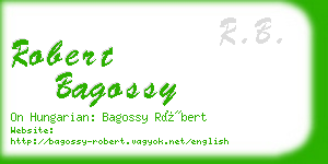 robert bagossy business card